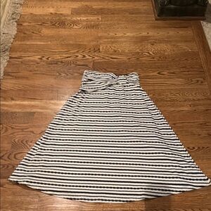 Anthropologie Black and White Women's Skirt XXS